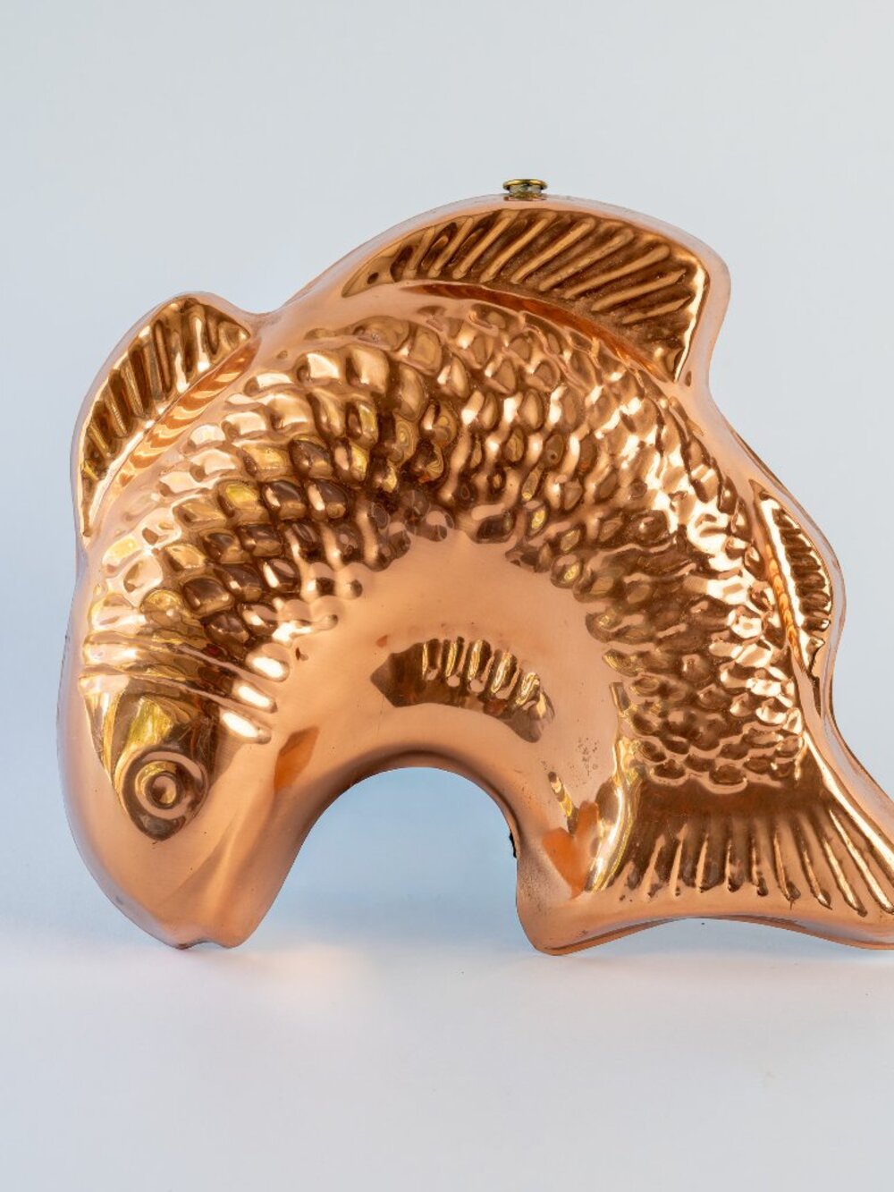 Vintage Copper Fish Mold Wall Hanging Kitchen Decor Nautical Baking Mold